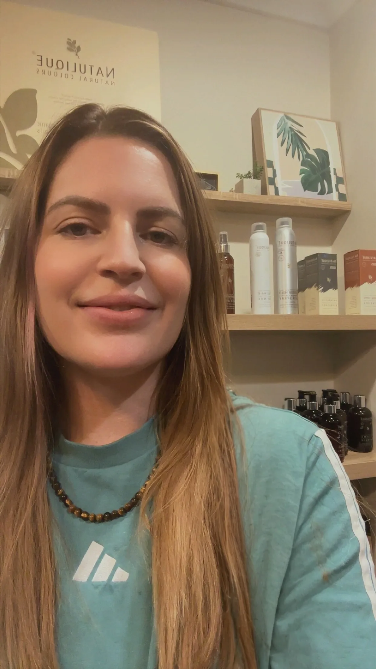 Simone Keeler holistic hair artist with Natulique organic hair products at her private salon in Perth